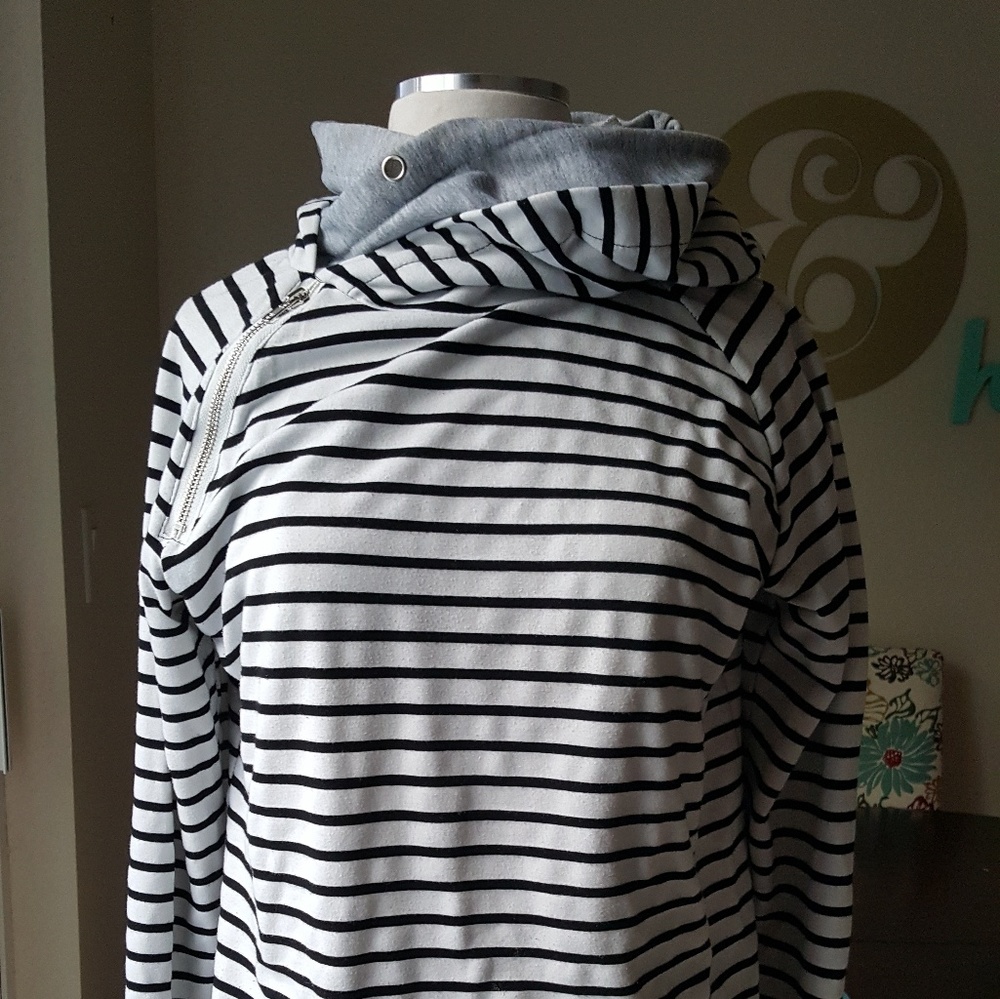 Women's double hood hoodie